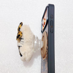 Leopard print Hello Kitty magnetic phone case for iPhone 17