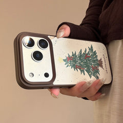 Chocolate Gilded Christmas Light Tree Phone Case