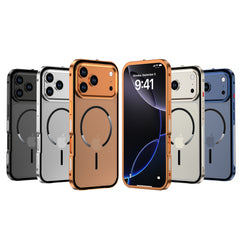 Metal frame magnetic buckle protective case for Apple phones