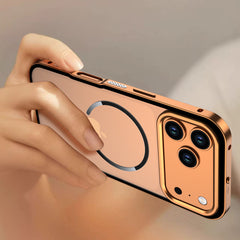 Metal frame magnetic buckle protective case for Apple phones