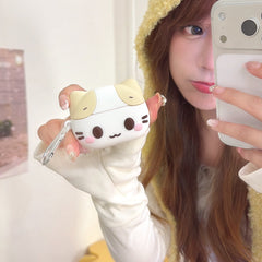 Marshmallow Cat AirPods Silicone Earphone Case
