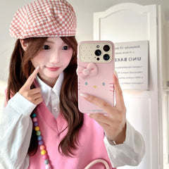 Hello Kitty emoji phone case with large window