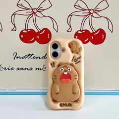 Fun Woodchuck Silicone Phone Case with Stand