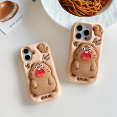Fun Woodchuck Silicone Phone Case with Stand