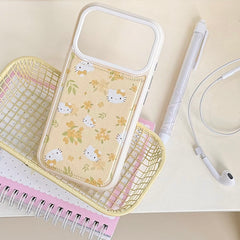Bubble-patterned Osmanthus Kitty head phone case