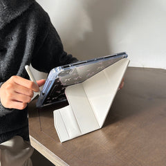 Pink patchwork floral bow iPad case