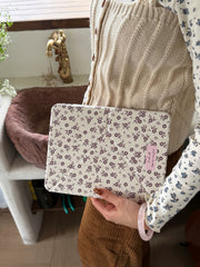 Pink and brown floral iPad case