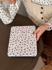 Pink and brown floral iPad case