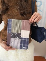 iPad Case - Fall/Winter Style with Checkered and Polka Dot Pattern