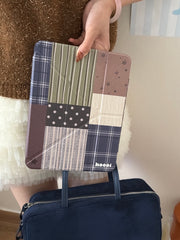 iPad Case - Fall/Winter Style with Checkered and Polka Dot Pattern