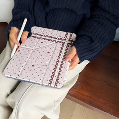 Foundation Heart-Edge Polka Dot Star iPad Protective Case
