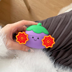Purple eggplant AirPods earphone protective case