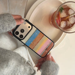 Unique color striped star iPhone case for iPhone 17