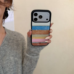 Unique color striped star iPhone case for iPhone 17