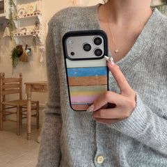 Unique color striped star iPhone case for iPhone 17