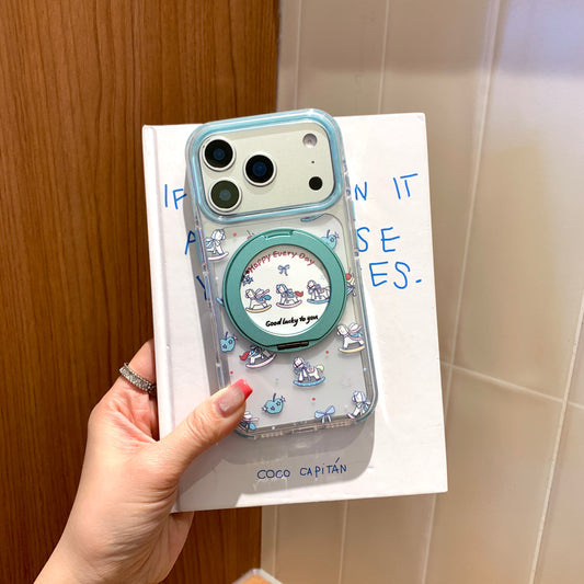 Aesthetic Pastel Pony Trio Case: 360° Air Cushion Shockproof Series for iPhone 13-17 Series