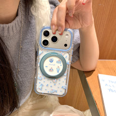 Aesthetic Ditsy Floral & Bow Protective Case: 360° Air Cushion Shockproof Series for iPhone 13-17 Series