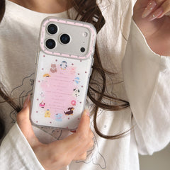 "Dreamy Plush Pals" Case - Sanrio Meets Jellycat Aesthetic Design for iPhone 17/16/15 Pro Max | Wavy Border Protective Accessory