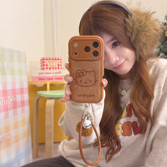 3D Kitty Head Embroidered Phone Case