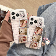 "Doodle Collage" Kitty Case - Retro Patchwork Design for iPhone 17/16/15 Pro Max | Aesthetic Cyber Y2K Accessory