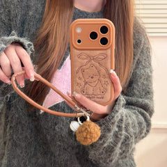 Brown striped bow West Highlands shockproof phone case