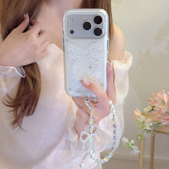 Minimalist Soft Ribbon & Diamond Accents Case: Premium Protection for iPhone 13-17 Series