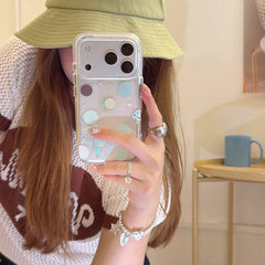 Refreshing Mint & Choco Polka Dot Case | Pastel Aesthetic Cover
