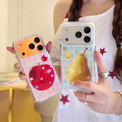 Pastel Plaid Star & Fruit iPhone Case | Preppy Aesthetic Design