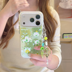 Urban Graffiti Bear & Clover iPhone Case | Street Art Aesthetic