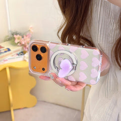 Magnetic Colorful Hearts iPhone Case | Cute Patterned Aesthetic