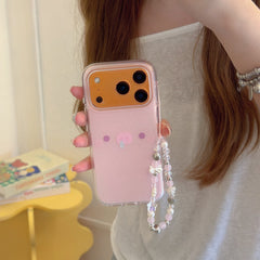 Funda peculiar y divertida de cerdito rosa para iPhone | Carcasa con personaje 3D tierno