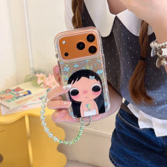 Minimalist Blue Floral Jade iPhone Case | Fresh Aesthetic Cover