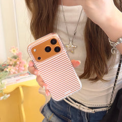 Minimalist 3-Color Striped iPhone Case | Sleek Ins-Style Design