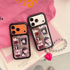 Pink Gothic Tomie Horror Aesthetic Case | Y2K Mirror Space Shell