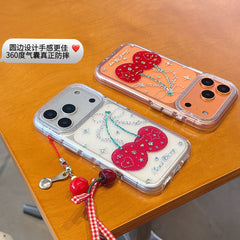 Colorful Star and Cherry Apple Phone Case for iPhone 17