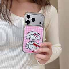 3D Dumpling Kitty Soft Case: Shockproof Puffy Protective Series for iPhone 13-17 Series | Kawaii Aesthetic Design