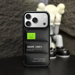 Square Face Puffer Phone Case for iPhone 13-17 Pro Max