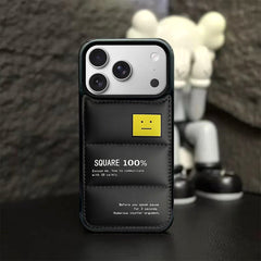 Square Face Puffer Phone Case for iPhone 13-17 Pro Max
