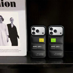 Square Face Puffer Phone Case for iPhone 13-17 Pro Max