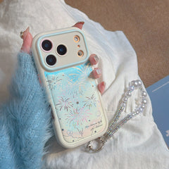 Sparkling Fireworks Textured Leather Phone Case for iPhone 17 Pro