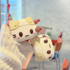 Marshmallow Cat AirPods Silicone Earphone Case
