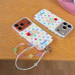 Colorful Floral Red Nose Elephant iPhone Case | Kawaii Animal Art