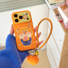 Police officer Leopard eating a donut phone case