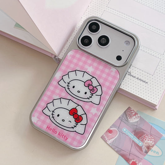 3D Dumpling Kitty Soft Case: Shockproof Puffy Protective Series for iPhone 13-17 Series | Kawaii Aesthetic Design
