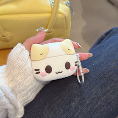 Marshmallow Cat AirPods Silicone Earphone Case