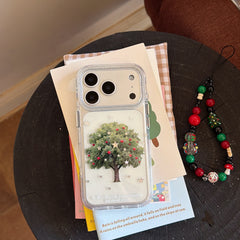 Silver Star Apple Tree Gold-plated Rounded Airbag Double-sided Phone Case