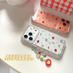 Colorful star pattern multiple Apple logo round-edge iPhone case