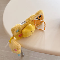 Cartoon plush 3D yellow star phone case