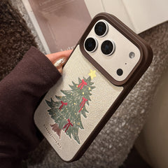 Chocolate Gilded Christmas Light Tree Phone Case