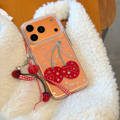 Colorful Star and Cherry Apple Phone Case for iPhone 17